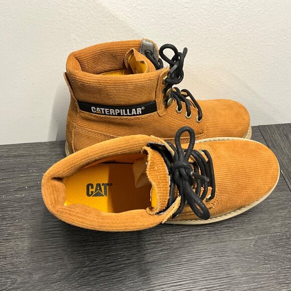 Caterpillar Mens Corduroy Lace-Up Ankle Boots Size 9 Rugged Durable Sole - Picture 11 of 15